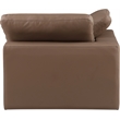 Meridian Furniture Comfy Brown Vegan Leather Corner Chair