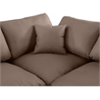 Meridian Furniture Comfy Brown Vegan Leather Corner Chair