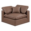 Meridian Furniture Comfy Brown Vegan Leather Corner Chair