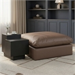 Meridian Furniture Comfy Brown Vegan Leather Ottoman