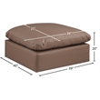 Meridian Furniture Comfy Brown Vegan Leather Ottoman