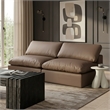 Meridian Furniture Comfy Brown Vegan Leather 2-Pc. Modular Sofa