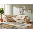 Meridian Furniture Comfy Beige Velvet 4-Pc. Modular Sectional