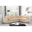 Meridian Furniture Comfy Beige Velvet 4-Pc. Modular Sectional