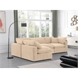 Meridian Furniture Comfy Beige Velvet 4-Pc. Modular Sectional
