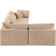 Meridian Furniture Comfy Beige Velvet 4-Pc. Modular Sectional
