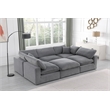 Meridian Furniture Comfy Grey Velvet 6-Pc. Modular Sectional