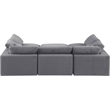 Meridian Furniture Comfy Grey Velvet 6-Pc. Modular Sectional