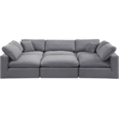 Meridian Furniture Comfy Grey Velvet 6-Pc. Modular Sectional