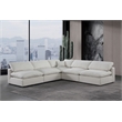 Meridian Furniture Comfy Cream Linen Textured Fabric 5-Pc. Modular Sectional