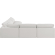 Meridian Furniture Comfy Cream Linen Textured Fabric 5-Pc. Modular Sectional