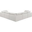 Meridian Furniture Comfy Cream Linen Textured Fabric 5-Pc. Modular Sectional