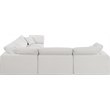 Meridian Furniture Comfy Cream Linen Textured Fabric 5-Pc. Modular Sectional