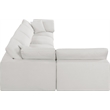 Meridian Furniture Comfy Cream Linen Textured Fabric 5-Pc. Modular Sectional