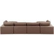Meridian Furniture Comfy Brown Vegan Leather 6-Pc. Modular Sectional