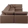 Meridian Furniture Comfy Brown Vegan Leather 7-Pc. Modular Sectional