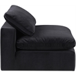 Meridian Furniture Comfy Black Velvet Armless Chair