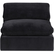 Meridian Furniture Comfy Black Velvet Armless Chair