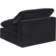 Meridian Furniture Comfy Black Velvet Armless Chair