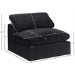 Meridian Furniture Comfy Black Velvet Armless Chair