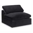 Meridian Furniture Comfy Black Velvet Armless Chair