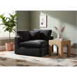 Meridian Furniture Comfy Black Velvet Corner Chair