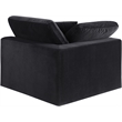 Meridian Furniture Comfy Black Velvet Corner Chair