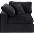 Meridian Furniture Comfy Black Velvet Corner Chair