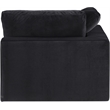 Meridian Furniture Comfy Black Velvet Corner Chair