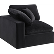 Meridian Furniture Comfy Black Velvet Corner Chair