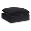 Meridian Furniture Comfy Black Velvet Ottoman