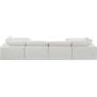 Meridian Furniture Comfy Cream Linen Textured Fabric 6-Pc. Modular Sectional