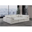 Meridian Furniture Comfy Cream Linen Textured Fabric 6-Pc. Modular Sectional