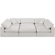 Meridian Furniture Comfy Cream Linen Textured Fabric 6-Pc. Modular Sectional