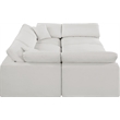 Meridian Furniture Comfy Cream Linen Textured Fabric 6-Pc. Modular Sectional