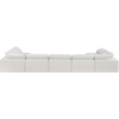 Meridian Furniture Comfy Cream Linen Textured Fabric 7-Pc. Modular Sectional