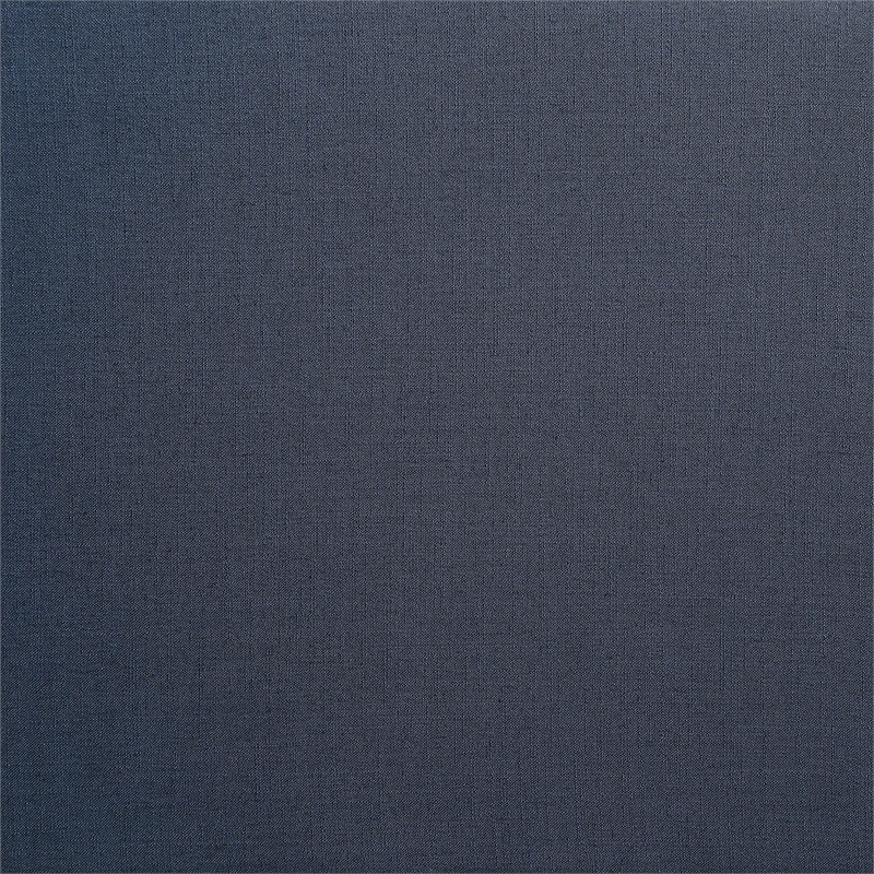 Meridian Furniture Comfy Navy Linen Textured Fabric Ottoman