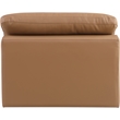 Meridian Furniture Comfy Cognac Vegan Leather Armless Chair