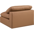 Meridian Furniture Comfy Cognac Vegan Leather Armless Chair