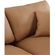 Meridian Furniture Comfy Cognac Vegan Leather Armless Chair