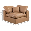 Meridian Furniture Comfy Cognac Vegan Leather Corner Chair