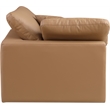 Meridian Furniture Comfy Cognac Vegan Leather Corner Chair