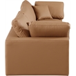 Meridian Furniture Comfy Cognac Vegan Leather 3-Pc. Modular Sofa