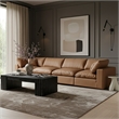 Meridian Furniture Comfy Cognac Vegan Leather 4-Pc. Modular Sofa