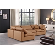 Meridian Furniture Comfy Cognac Vegan Leather 4-Pc. Modular Sectional