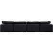 Meridian Furniture Comfy Black Velvet 4-Pc. Modular Sofa