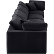 Meridian Furniture Comfy Black Velvet 4-Pc. Modular Sofa