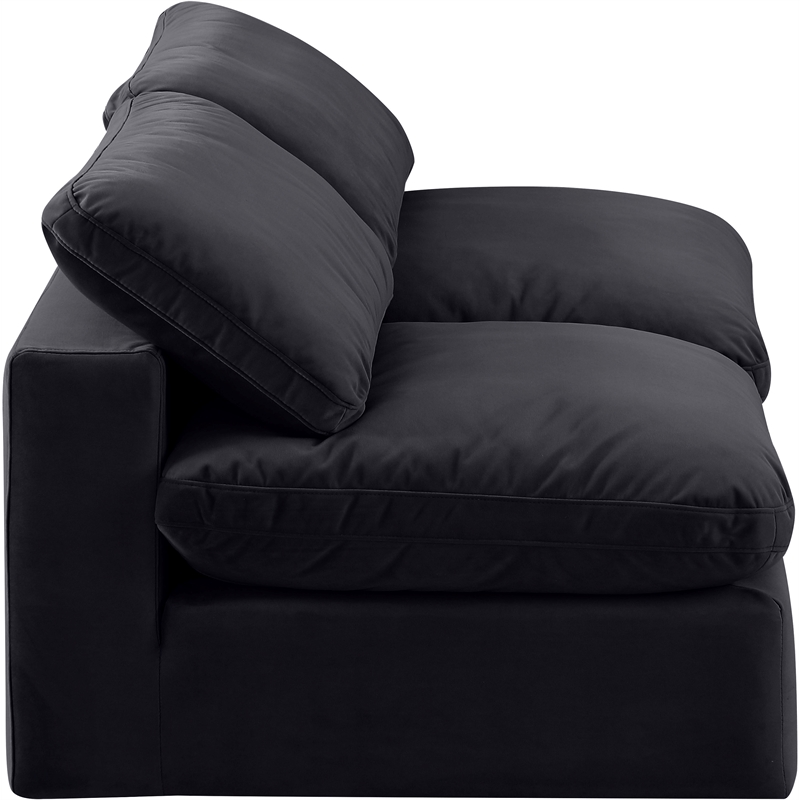 Meridian Furniture Comfy Black Velvet 2-Pc. Modular Sofa