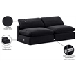 Meridian Furniture Comfy Black Velvet 2-Pc. Modular Sofa