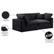 Meridian Furniture Comfy Black Velvet 2-Pc. Modular Sofa